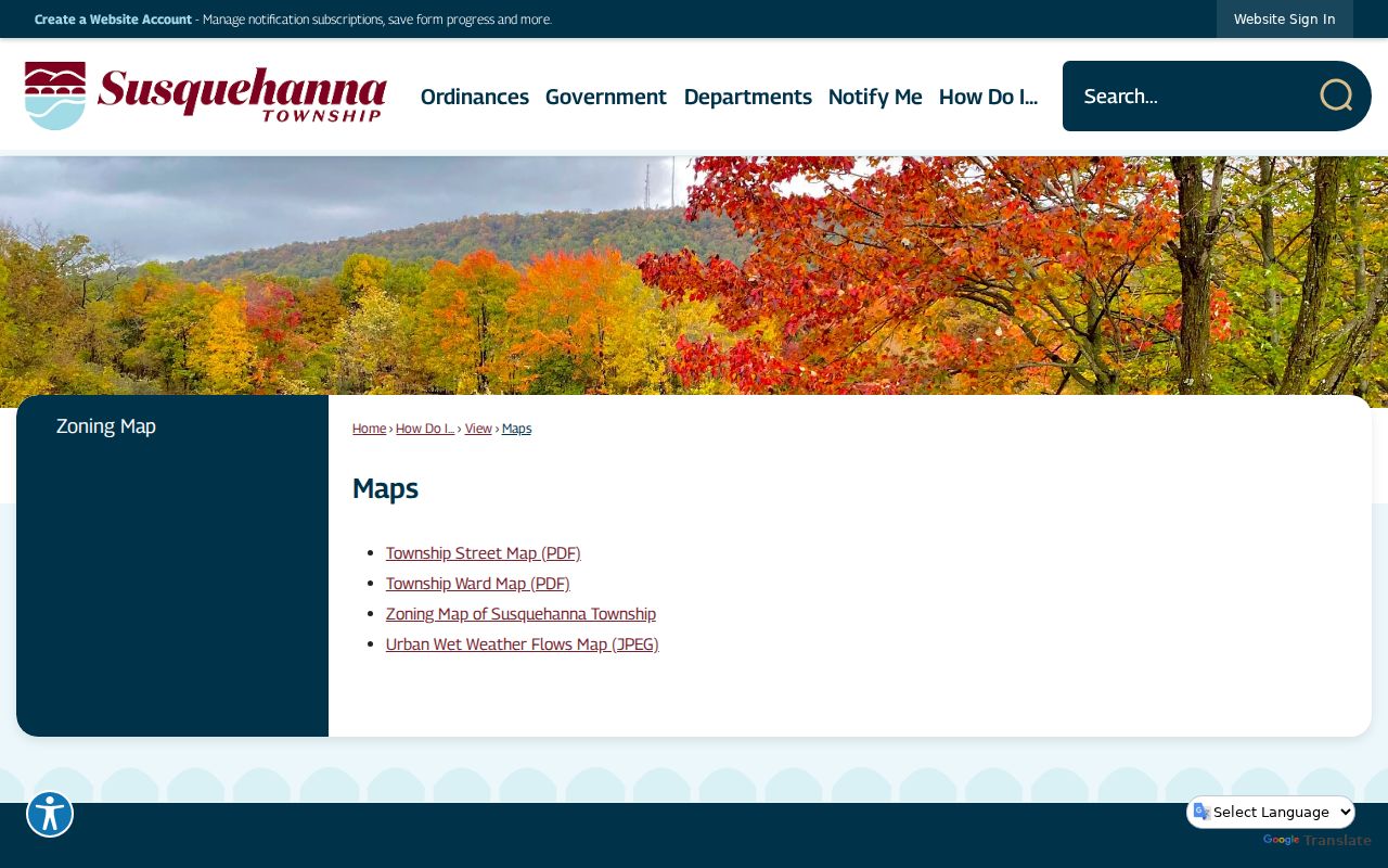 Susquehanna Township ZIP code directory research using official Township maps